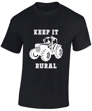 Image of KEEP IT RURAL MENS T SHIRT FARMER TRACTOR FARMING CLOTHING TOP COOL GIFT IDEA