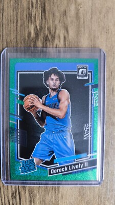 2023-24 Donruss Optic Rated RC #245 Dereck Lively (RC) Green Prizm. 02/77 