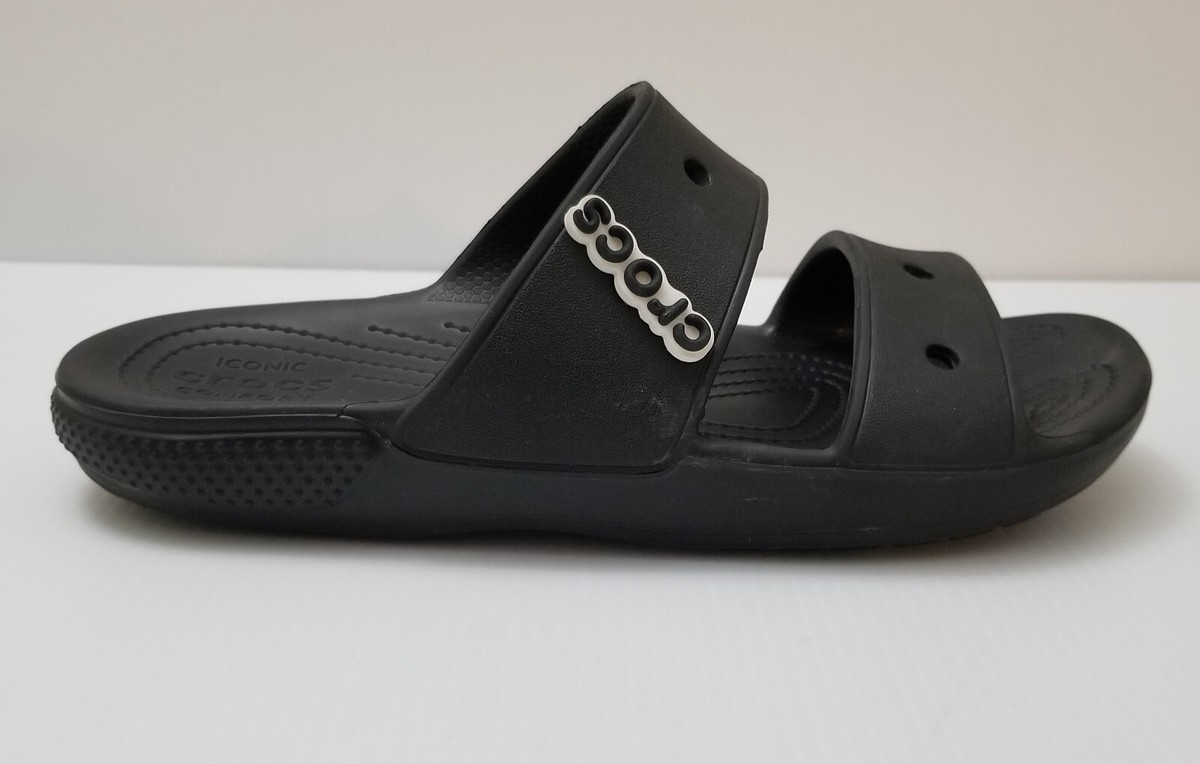CROCS Classic Slide Sandal Size Men 7 Women 9 Black Double  display picture 3