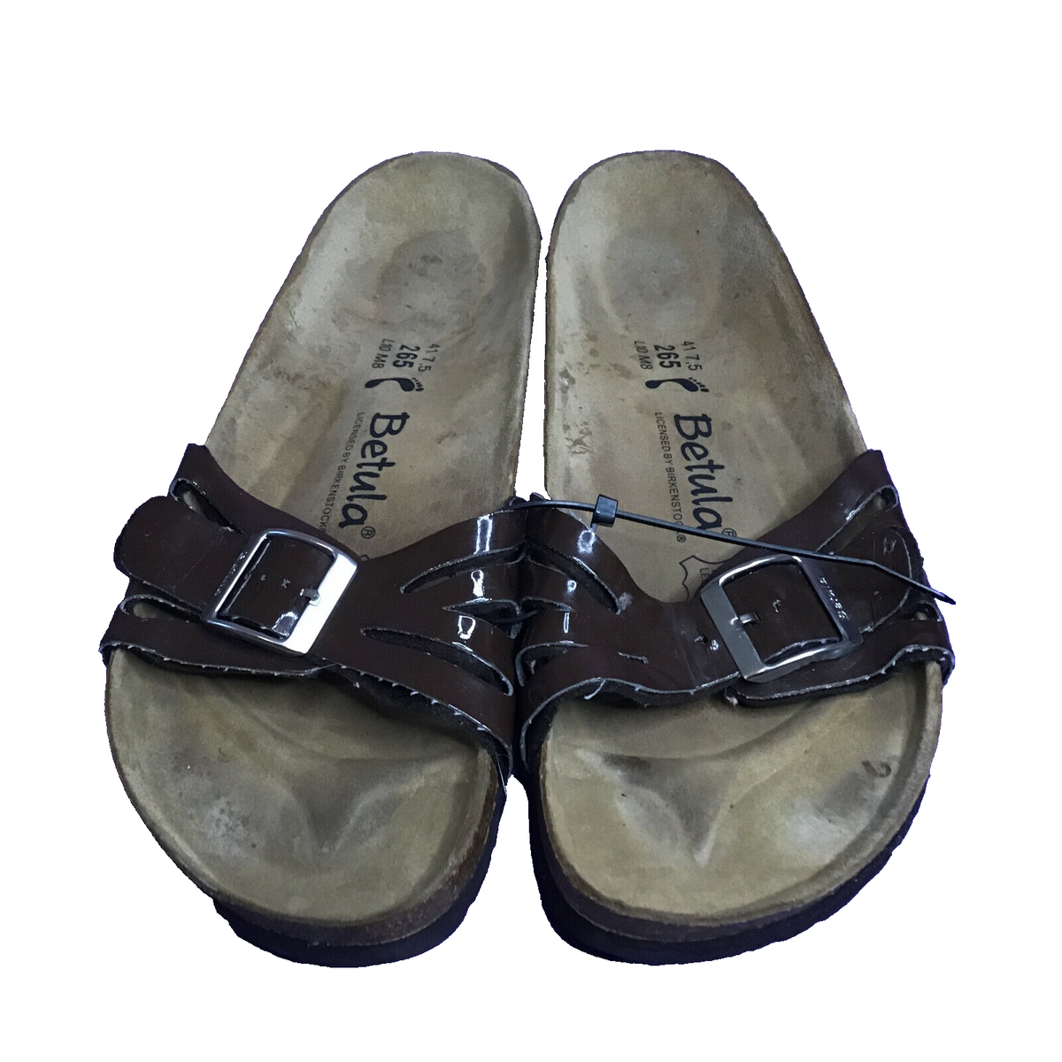 Betula Birkenstockストラップサンダル 新品未使用 Birkenstock Betula Leslie Single Cutout Strap Slides Sandals Brown