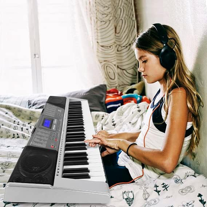 61 Key Piano Keyboard, MEK300 Electric Keyboard Piano with Stand, Full