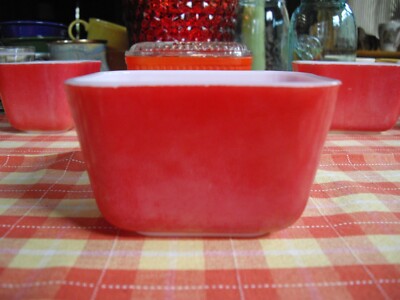 Vintage PYREX 501 Small RED Refrigerator Jar ~ U-PICK ~ 