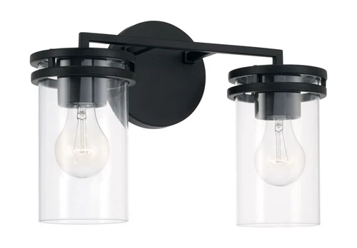 HomePlace Lighting 148721MB-539 Fuller Transitional Clear Glass Cylinder Vani... - Picture 1 of 6