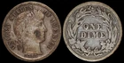 Barber Dime 1913 Silver Crusty Type Coin Obsolete Old Circulated