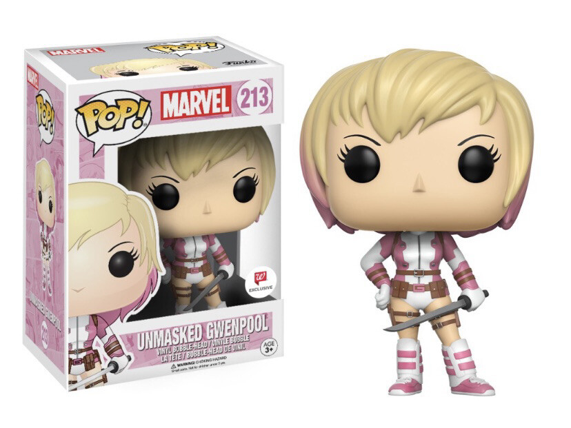 Funko Pop! Marvel Unmasked Gwenpool Vinyl #213 Walgreens Exclusive W/ Protector