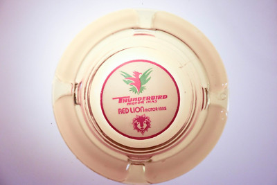 1950s THUNDERBIRD HOTEL CASINO LAS VEGAS NEVADA CAESARS GLASS ASHTRAY SIGN