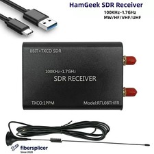 HamGeek RTL08THFR 100KHz-1.7GHz SDR Receiver SDR Radio 1PPM TXCO with Antenna