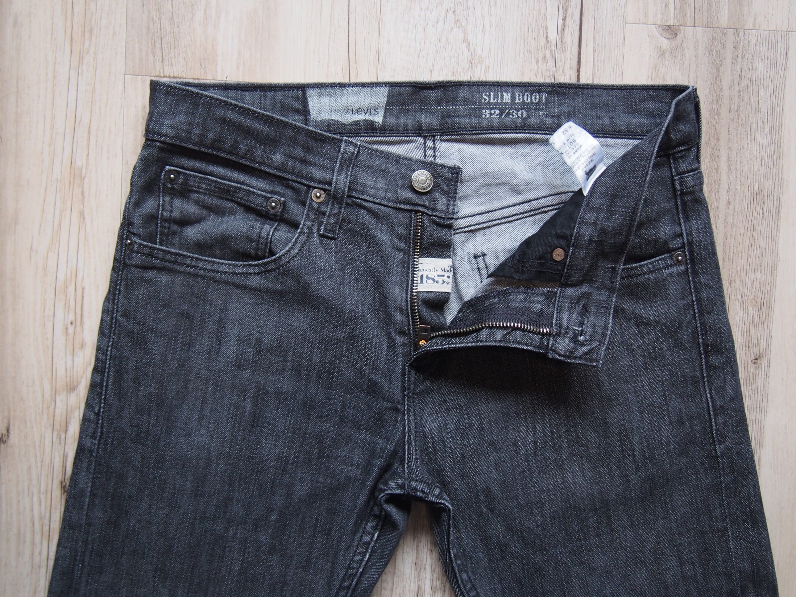 Levi's 507 Slim Bootcut Jeans W32 L30 Grey - Stretch Denim Fit image 2