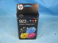 HP 923 BLACK  TRICOLOR INK CARTRIDGE - 6C3Y6LN - EXP 2027 - NEW - FREE SHIP