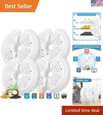 Cat Fountain Filters for Stainless & Plastic Bowls - 4 Count Replacement Set