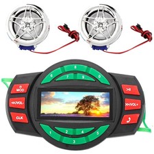 Motorcycle Speaker Systems Waterproof LCD Motorbike MP3 Player BT FM Radio TPDV