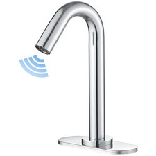 Touchless Bathroom Sink Faucet,Chrome Automatic Motion Sensor Faucet,Hand-Fre...