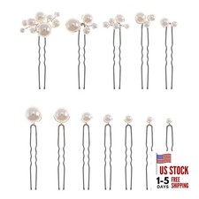 12 Pieces Bridal Hair Accessories Pearl Wedding Hair Pins Handmade Bridal Hair