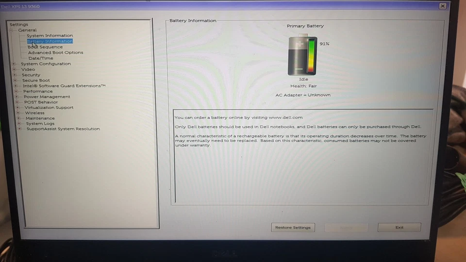 READ! Dell xps 13 9360 13.3" Laptop Intel Core i7-8550U 8GB 256GB SSD, NO OS - Image 3 of 4
