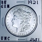 1921 BU GEM MORGAN SILVER DOLLAR UNC MS+++ U.S. MINT RARE COIN 2681
