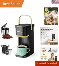 Single Serve Coffee Maker Coffee Brewer K Cups Grounds Travel Office Dorm Por...
