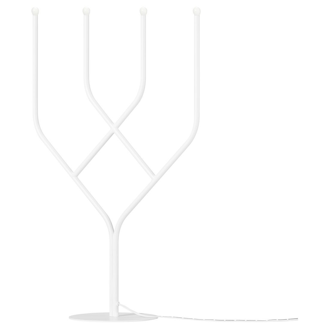 IKEA FROJDA LED 4 Arm Candelabra Metal White LED Lamp Christmas