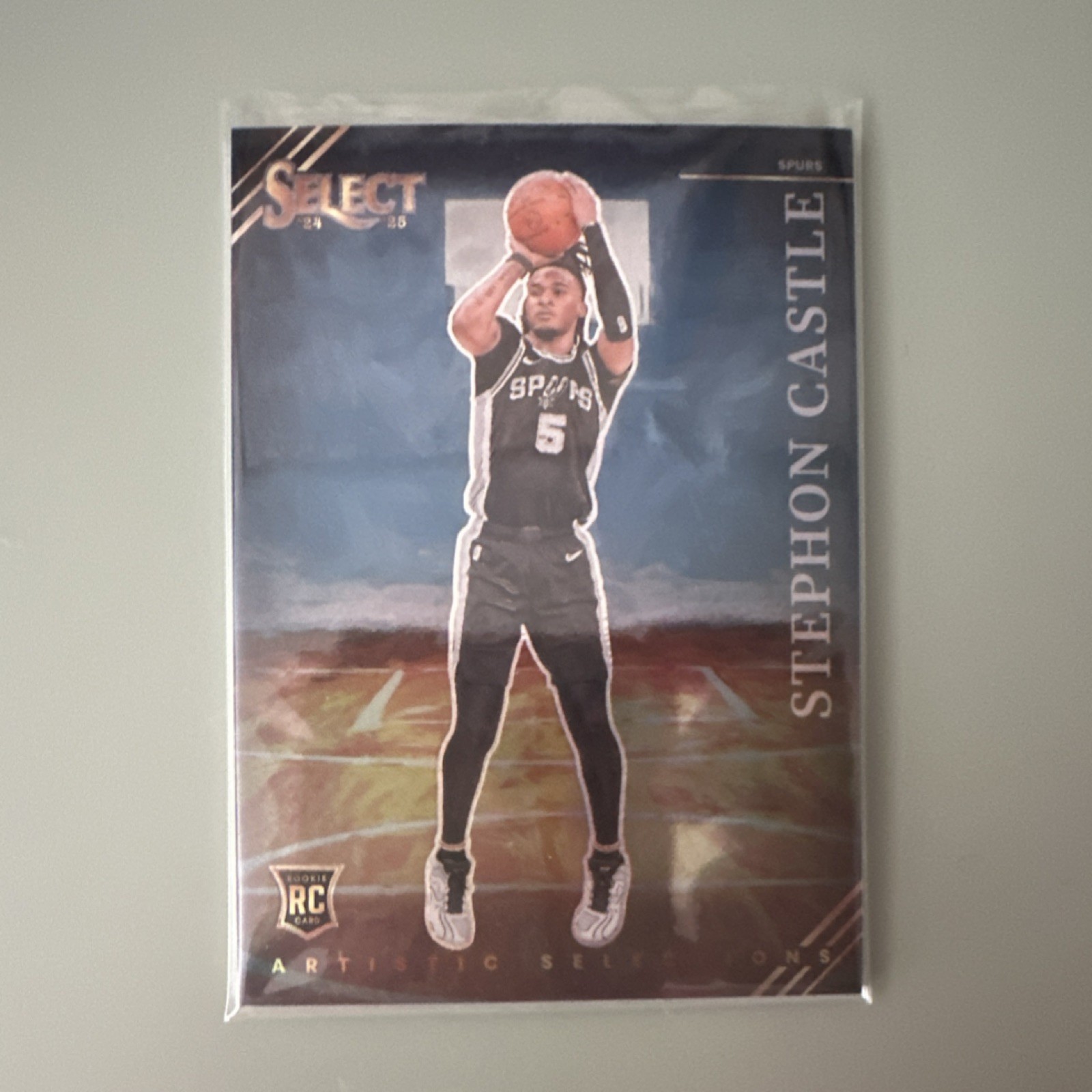 2024-25 Panini Select Stephon Castle Rookie Artistic Selections Prizm Spurs #2