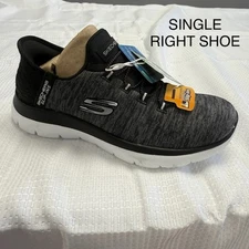 AMPUTEE SINGLE RIGHT Sketchers Summits Dazzling Haze Black Womens 5 Sneaker