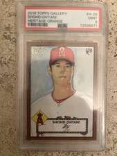 2018 Topps Shohei Ohtani #22/25 PSA 9  RC Heritage galley  Orange #H-26 