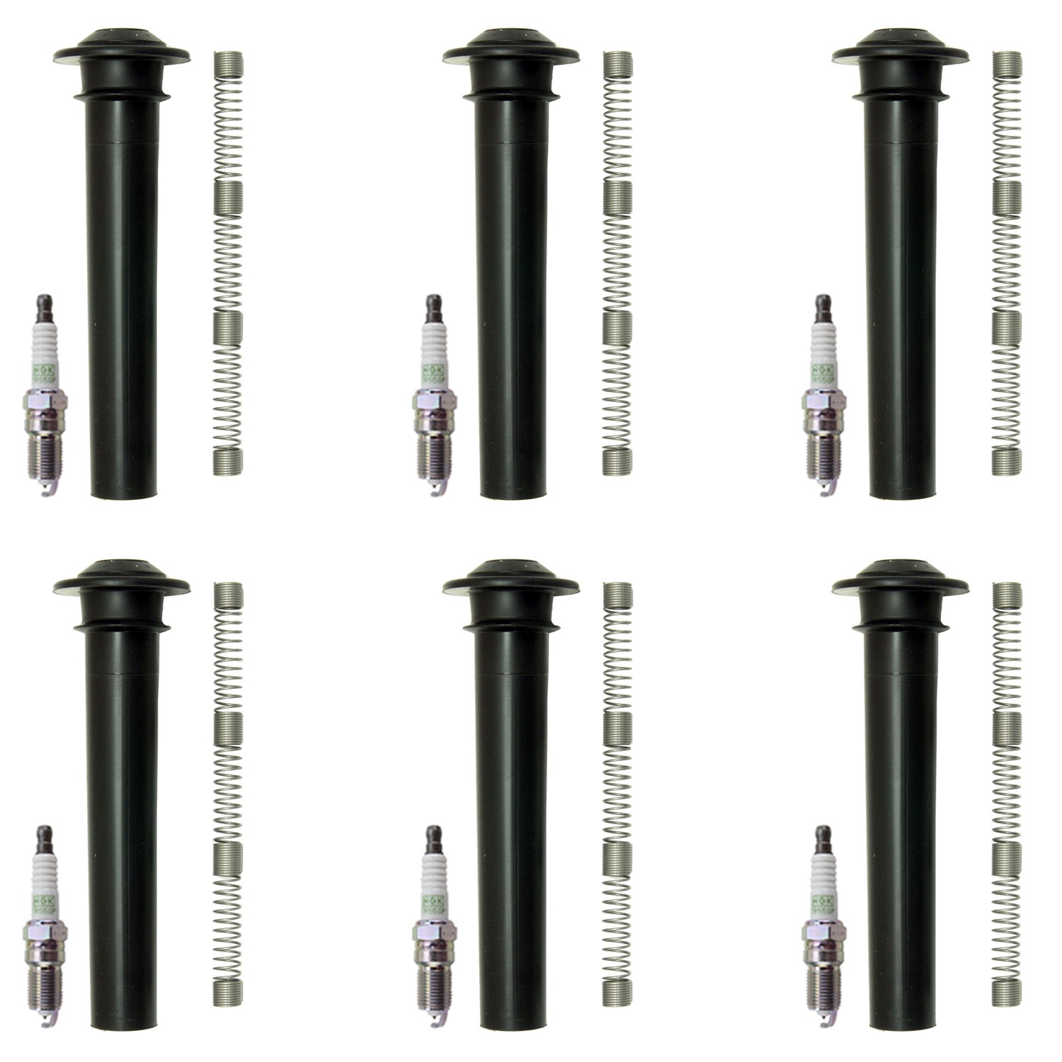NGK 6 G-Power Platinum SparkPlugs 6 CoilBoots Kit for Escape Freestyle Taurus V6