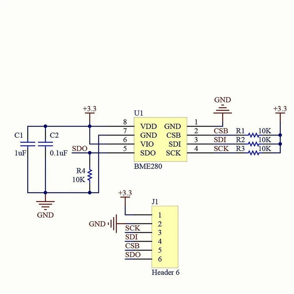 GY-BME280-3.3 3.3V High Precision Atmospheric Pressure Module altimeter Sensor - Image 4 of 4