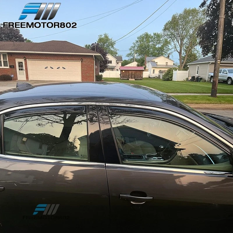 Protector de ventilación para visera de ventana en canal limitado para Chevy Malibu 13-15 y 16 Malibu 4 piezas Foto 3 de 4
