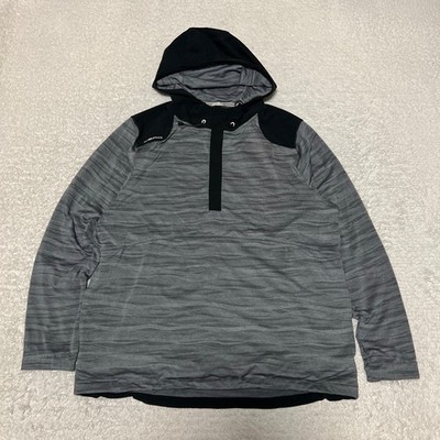 Zero Restriction Hoodie Men Size Extra Large Heather Gray Jacquard Performance
