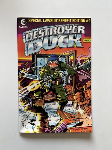 Destroyer Duck #1 Special Lawuit Benefit Ed. (Eclipse Comics Februar 1982) Sehr guter Erhaltungszustand + - Bild 2 von 9