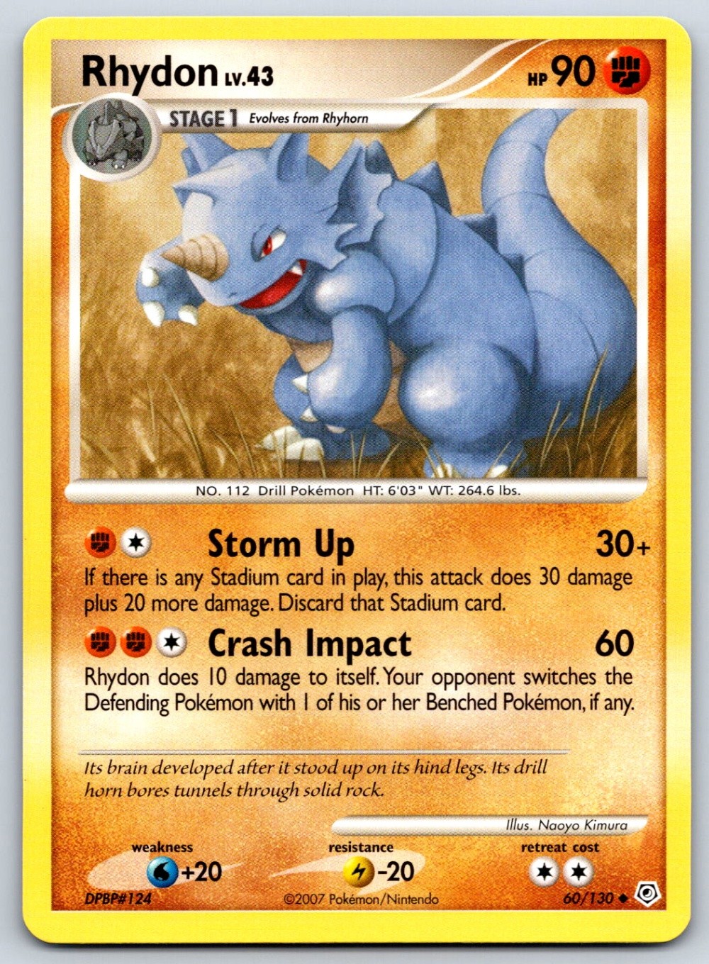 Rhydon - Diamond and Pearl 60/130 Uncommon NM