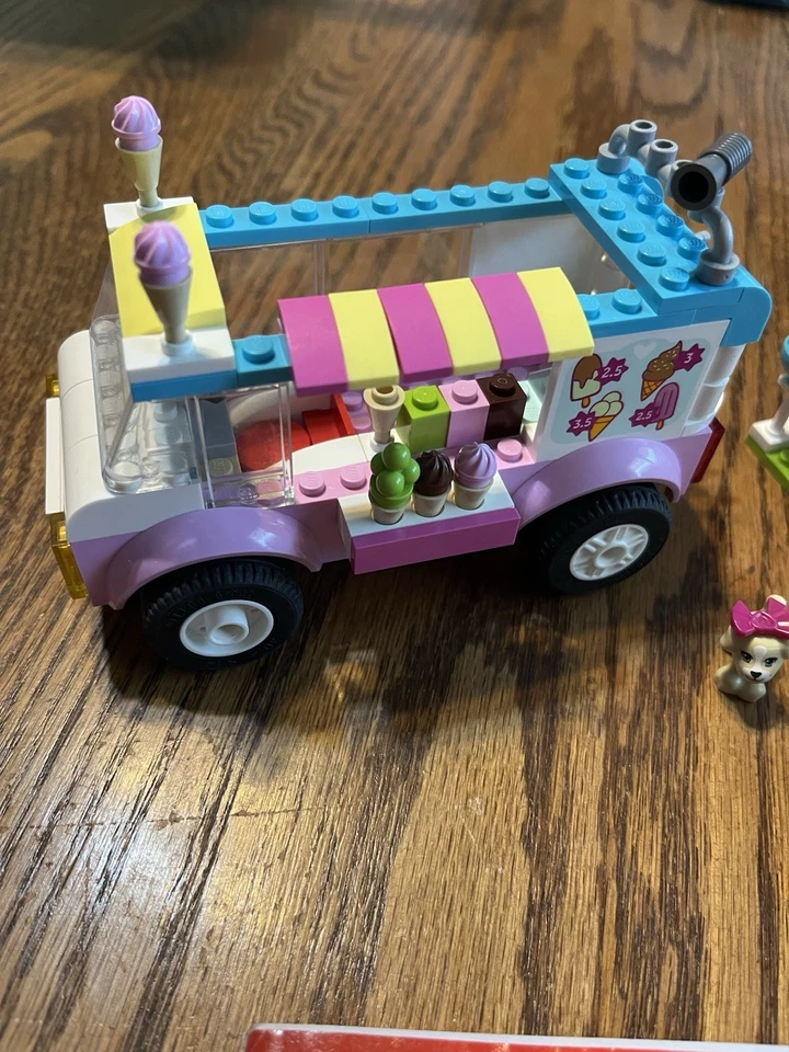LEGO 10727 Friends JUNIOR EMMA'S ICE CREAM TRUCK 100% Complete With Figs And Man - Image 3 of 4
