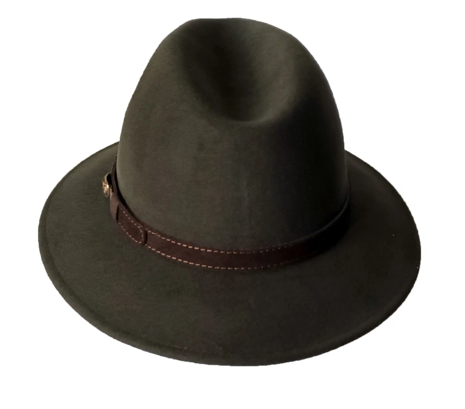 CAPPELLO IN FELTRO 100% LANA, MODELLO FEDORA. FEDORA FELT HAT - Immagine 4 di 4