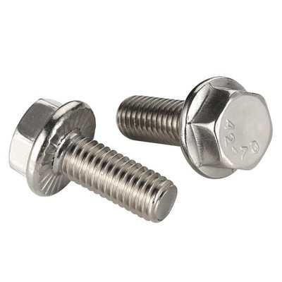 1/4-20 x 3/4'' Flanged Hex Head Bolts Stainless Steel A2 DIN 6921 25 PCS