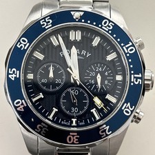 MENS WATCH ROTARY CHRONOGRAPH BLUE SCREW DOWN CROWN 100m VGC MANS WRISTWATCHES