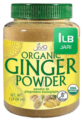 Organic Ginger Root Powder 1 LB Jar - Gluten Free, Non-Gmo - for Cooking, Baking