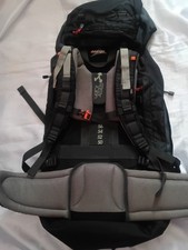 Vango 60 + 10 Litre Adjustable Hiking Backpack, Rucksack, Camping Bag, Black.