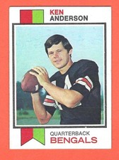 1973 TOPPS #34 KEN ANDERSON ROOKIE FOOTBALL CARD (VG). rookie card picture