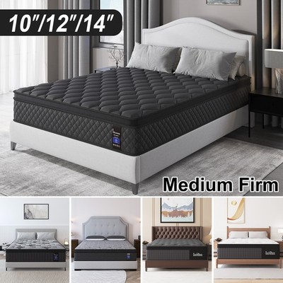 10'' 12'' 14''Gel Memory Foam Hybrid Spring Mattress Twin Full Queen King in A Box