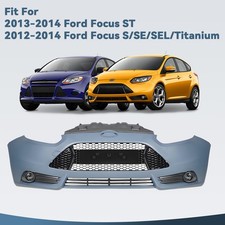 For 2012 2013 2014 Ford Focus St Front Bumper Cover Grille Grill Kit Wfog Light