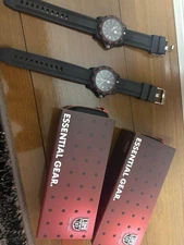 Luminox 8800 Series 8815 Red 2 Pack Watch Set Used, Battery Dead