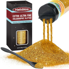 Extra Fine Glitter, Holographic Luxury Gold Glitter, 6.35Oz 180G Ultra Fine Cra