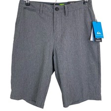 Quicksilver Youth Amphibian Walk Shorts For the Water Size 29 Gray Flat Front