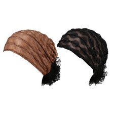 Muslim Turban Cap Stretchy Lace Headscarf Hijab Headband Turban Hat Beanie Cap