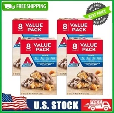 4 Pack Atkins Snack Bar, Caramel Chocolate Nut Roll, Keto Friendly, 8 Ct
