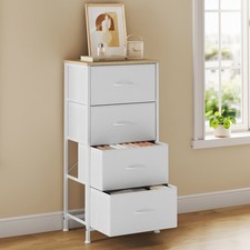 Woltu Kommode 4 Schubladen 30 cm breit Sideboard Anrichte Beistellschrank schmal