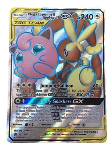 Mega Lopunny & Jigglypuff GX 225/236 Full Art Ultra Rare Cosmic Eclipse
