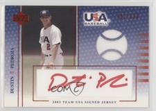 2003 USA Baseball Team Signed Jerseys Red Ink /350 Dustin Pedroia #J-16 Auto hg6