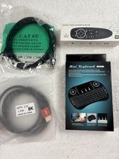 i8 2.4GHz Mini Wireless Keyboard with Touchpad Backlit Mouse USB Remote 8k Cable