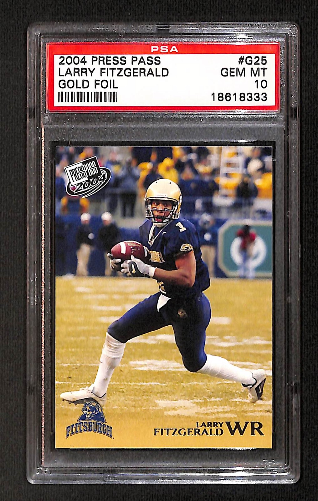 Larry Fitzgerald Press Pass #G25 Gold Foil