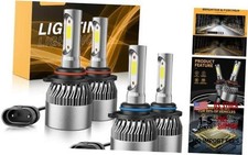 9005 9006 Bulbs Combo 6500K Cool White 60000LM 900 Brighter HB3 HB3